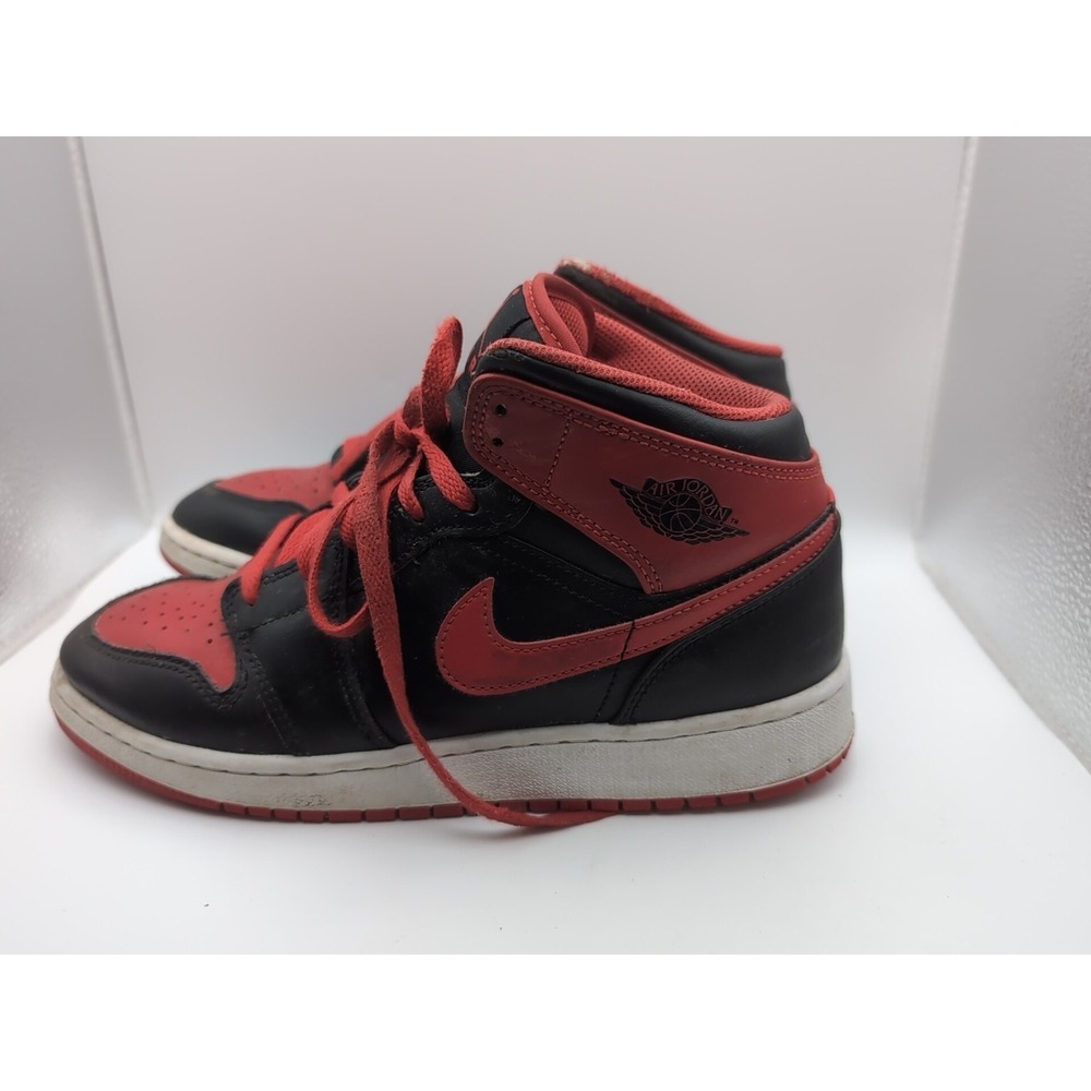 Nike Air Jordan 1 Kids 7Y Mid Alternate Bred DQ8423-060 2022 Red & Black Shoes